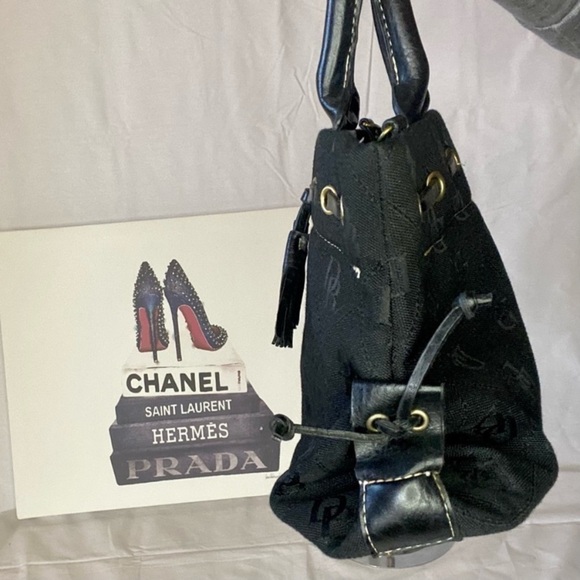 Dooney & Bourke Black Canvas Satchel - Picture 5 of 13